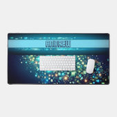 放射ピクセル《写真》ぼけ味 デスクマット (キーボード&マウス)