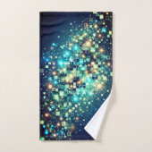 放射ピクセル《写真》ぼけ味 バスタオルセット (ハンドタオル)