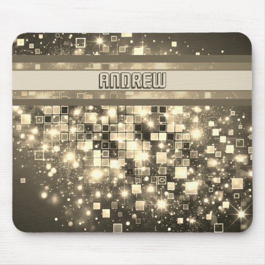 放射ピクセル《写真》ぼけ味 マウスパッド (正面)