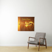 放射ファンタジーモデル発光黄金の輝き タペストリー (インサイチュ(横))