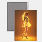 放射ファンタジーモデル発光黄金の輝き マグネット (正面/裏面)