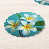 放射プルメリア開花 ペーパーコースター (アングル)
