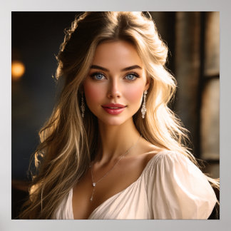 放射ポートレートの美しい ポスター