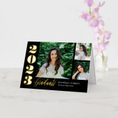 放射モーメント箔目盛サンキューカード 箔グリーティングカード (蘭)