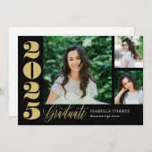 放射モーメント編集可能なカラー卒業インベントティ 招待状 (正面/裏面)