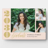 放射モーメント編集可能カラー卒業プラーク フォトプラーク (正面)