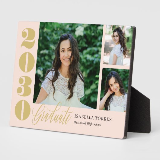 放射モーメント編集可能カラー卒業プラーク フォトプラーク (側面)