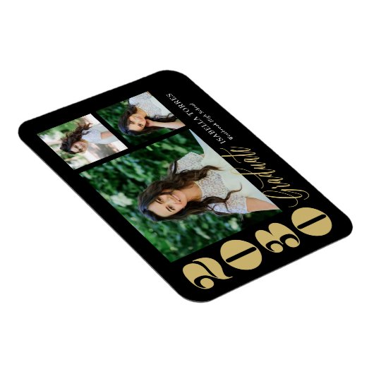 放射モーメント編集可能カラー卒業マグネット マグネット (右側)