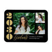 放射モーメント編集可能カラー卒業マグネット マグネット (横)