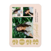 放射モーメント編集可能カラー卒業マグネット マグネット (縦)