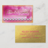 放射ヤシの木のピンクのオレンジロイヤリティカード ロイヤリティカード (正面/裏面)