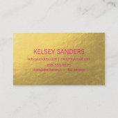 放射ヤシの木のピンクのオレンジロイヤリティカード ロイヤリティカード (裏面)