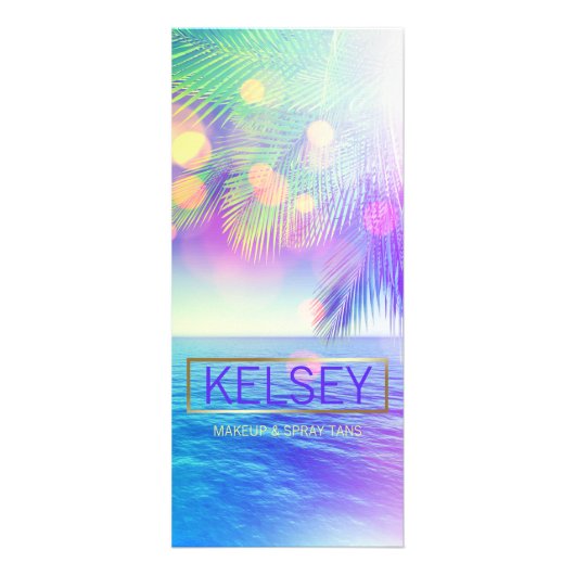 放射ヤシの木の棚カード ラックカード (正面)