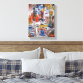 放射リズム キャンバスプリント (インサイチュ (寝室))