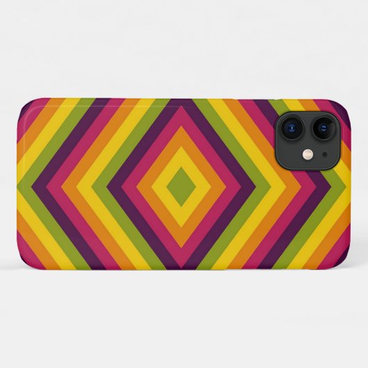 放射レトロダイヤモンド Case-Mate iPhoneケース (裏面(横))