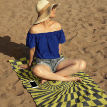 放射光カスタムサングラフィックビーチタオル