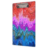「放射反射」カラフル抽象芸術 クリップボード (左)