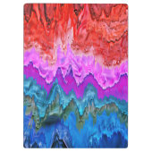 「放射反射」カラフル抽象芸術 クリップボード (裏面)