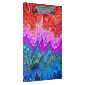 「放射反射」カラフル抽象芸術 クリップボード (右)