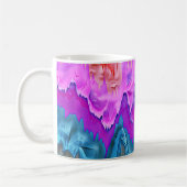 「放射反射」カラフル抽象芸術 コーヒーマグカップ (左)