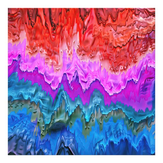 「放射反射」カラフル抽象芸術 フォトプリント            (正面)