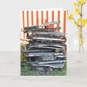 放射器の山の挨拶 カード (黄色い花)