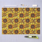 放射型ひまわりステンドグラス 薄葉紙 (クラフト)