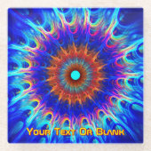 放射帯 ガラスコースター (正面)