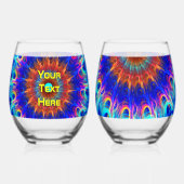 放射帯 ステムなしワイングラス (裏面)