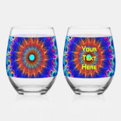 放射帯 ステムなしワイングラス (正面)