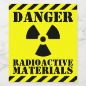 放射性おもしろい物質ハロウィーン ワインラベル (シングルラベル)