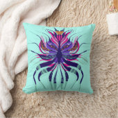 放射性かわいらし-ティール(緑がかった色) クッション (ブランケット)