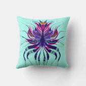 放射性かわいらし-ティール(緑がかった色) クッション (裏面)