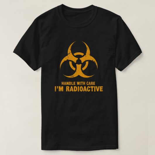 放射性を有するハ気にンドル Tシャツ (デザイン正面)