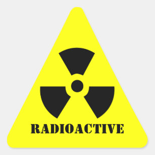 放射性シンボル警告のラベルハロウィーン小道具 三角形シール