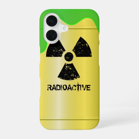 放射性廃棄物ドラム iPhone 16ケース (裏面)