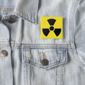 放射性放射の核原子記号 缶バッジ (インサイチュ)