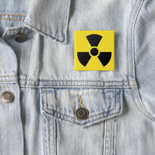 放射性放射の核原子記号 缶バッジ (インサイチュ)