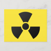 放射性放射線の核原子記号 ポストカード (正面)