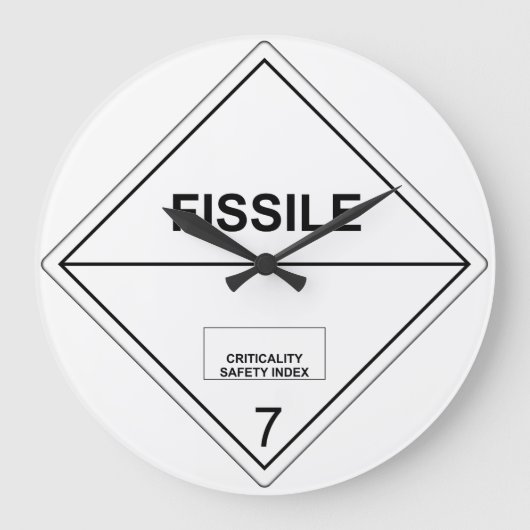 放射性核分裂性物質輸送プレート時計 ラージ壁時計 (正面)