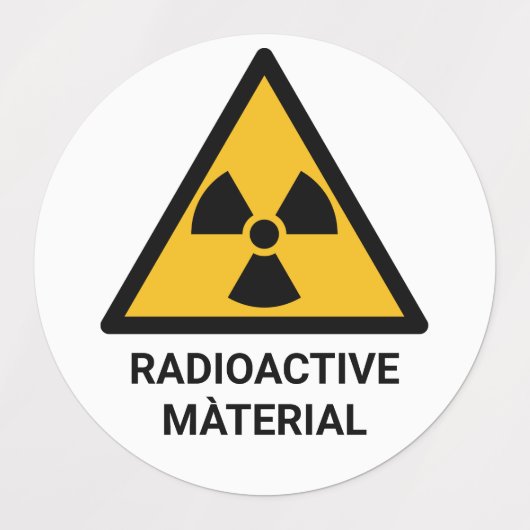 放射性物質警告の電離放射線 ラベル (デザイン2)