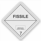 放射性物質輸送標識の核分裂 シール (正面)
