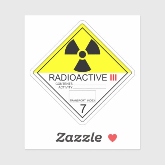放射性物質輸送標識カテゴリ3 シール (シート)