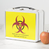 放射性生物学的災害［有害物質］記号赤/黒レタリング メタルランチボックス (インサイチュ)