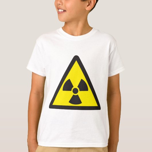 放射性記号の警告の三角形 Tシャツ (正面)