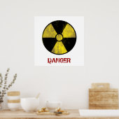 放射性警告標識 カッコいい | グランジ ポスター (キッチン)