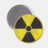 放射性警告標識 カッコいい | グランジ マグネット (正面/裏面)
