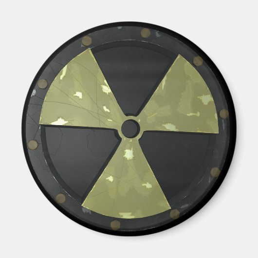 放射性警告記号 マグネット (正面)