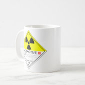 放射性輸送プレート猫3 Mug コーヒーマグカップ (正面左)