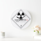 放射性輸送用プレート猫1時計 ラージ壁時計 (ホーム)